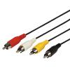  - Шнур 4 RCA - 4 RCA, 7м, черный REXANT