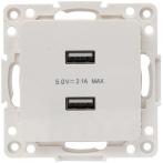 Механизм розетки USB 2-м Стокгольм 2.1А бел. PROxima EKF EYR16-028-10-2USB