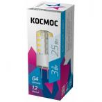 Лампа светодиодная 3Вт 12В G4 4500К КОСМОС LksmLED3wJCG412v45