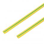 Трубка термоусаживаемая ТУТ 25,0/12,5мм, желто-зеленая, упаковка 10 шт. по 1м, PROconnect (55-2507)