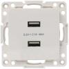  - Механизм розетки USB 2-м Стокгольм 2.1А бел. PROxima EKF EYR16-028-10-2USB