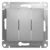  - Выключатель 3-кл. СП Glossa 10А IP20 (сх. 1+1+1) 10AX механизм алюм. SE GSL000331