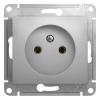  - Розетка 1-м СП Glossa 16А IP20 без заземл. механизм алюм. SE GSL000341