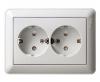  - Розетка 2-м СП W59 16А IP20 с заземл. защ. шторки в сборе бел. SE RS16-255-18