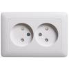  - Розетка 2-м СП Хит 16А IP20 без заземл. защ. шторки бел. SE RS16-230-B