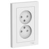  - Розетка 2-м СП AtlasDesign 16А IP20 без заземл. защ. шторки в сборе бел. SE ATN000122