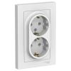  - Розетка 2-м СП AtlasDesign 16А IP20 с заземл. в сборе бел. SE ATN000124