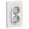  - Розетка 2-м СП AtlasDesign 16А IP20 с заземл. защ. шторки в сборе бел. SE ATN000126