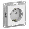  - Розетка 1-м СП AtlasDesign 16А IP20 с заземл. механизм бел. SE ATN000143