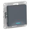  - Выключатель 1-кл. СП AtlasDesign 10А IP20 (сх. 1а) 10AX с подсветкой механизм грифель SE ATN000713