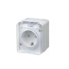  - Розетка 1-м ОП AtlasDesign Profi54 16А IP54 250В с заземл. защ. шторки бел. SE ATN540145