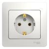  - Розетка 1-м СП Glossa 16А IP20 с заземл. в сборе бел. SE GSL000142
