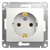  - Розетка 1-м СП Glossa 16А IP20 с заземл. механизм бел. SE GSL000143