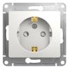  - Розетка 1-м СП Glossa 16А IP20 с заземл. защ. шторки механизм бел. SE GSL000145