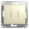  - Выключатель 3-кл. СП Glossa 10А IP20 (сх. 1+1+1) 10AX механизм беж. SE GSL000231