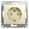  - Розетка 1-м СП Glossa 16А IP20 с заземл. защ. шторки механизм беж. SE GSL000245