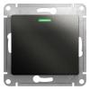 - Выключатель 1-кл. СП Glossa 10А IP20 (сх. 1а) 10AX с подсветкой механизм антрацит SE GSL000713