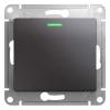  - Переключатель проходной 1-кл. СП Glossa 10А IP20 (сх. 6а) 10AX с подсветкой механизм графит SE GSL001363