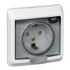  - Розетка 1-м СП Этюд 16А IP44 250В с заземл. защ. шторки бел. SE PC16-044B