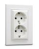  - Розетка 2-я с/з СП Karea 16А IP20 бел. Makel 56001082